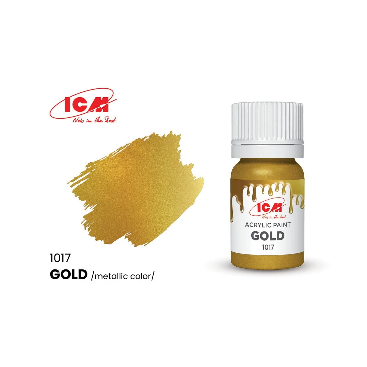 METALLIC COLORS Gold bottle 12 ml - ICM 1017