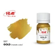 METALLIC COLORS Gold bottle 12 ml - ICM 1017 METALLIC COLORS Gold bottle 12 ml - ICM 1017