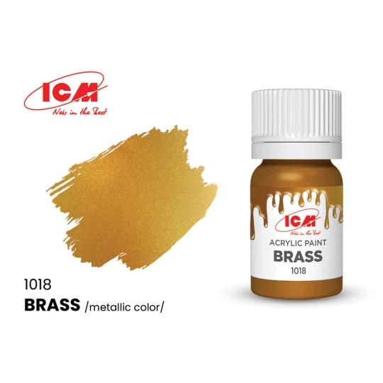 METALLIC COLORS Brass bottle 12 ml - ICM 1018 METALLIC COLORS Brass bottle 12 ml - ICM 1018
