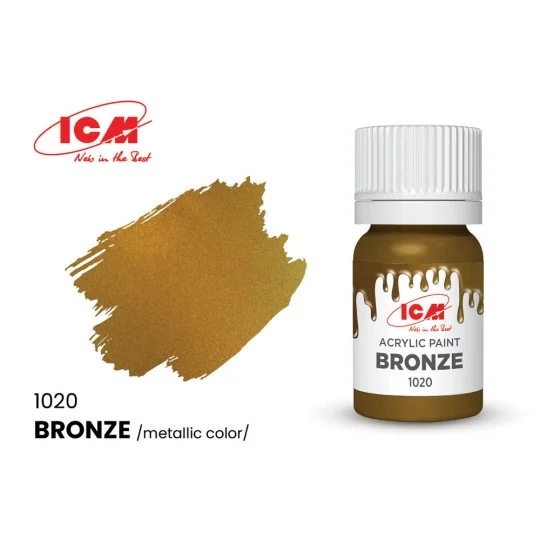 METALLIC COLORS Bronze bottle 12 ml - ICM 1020