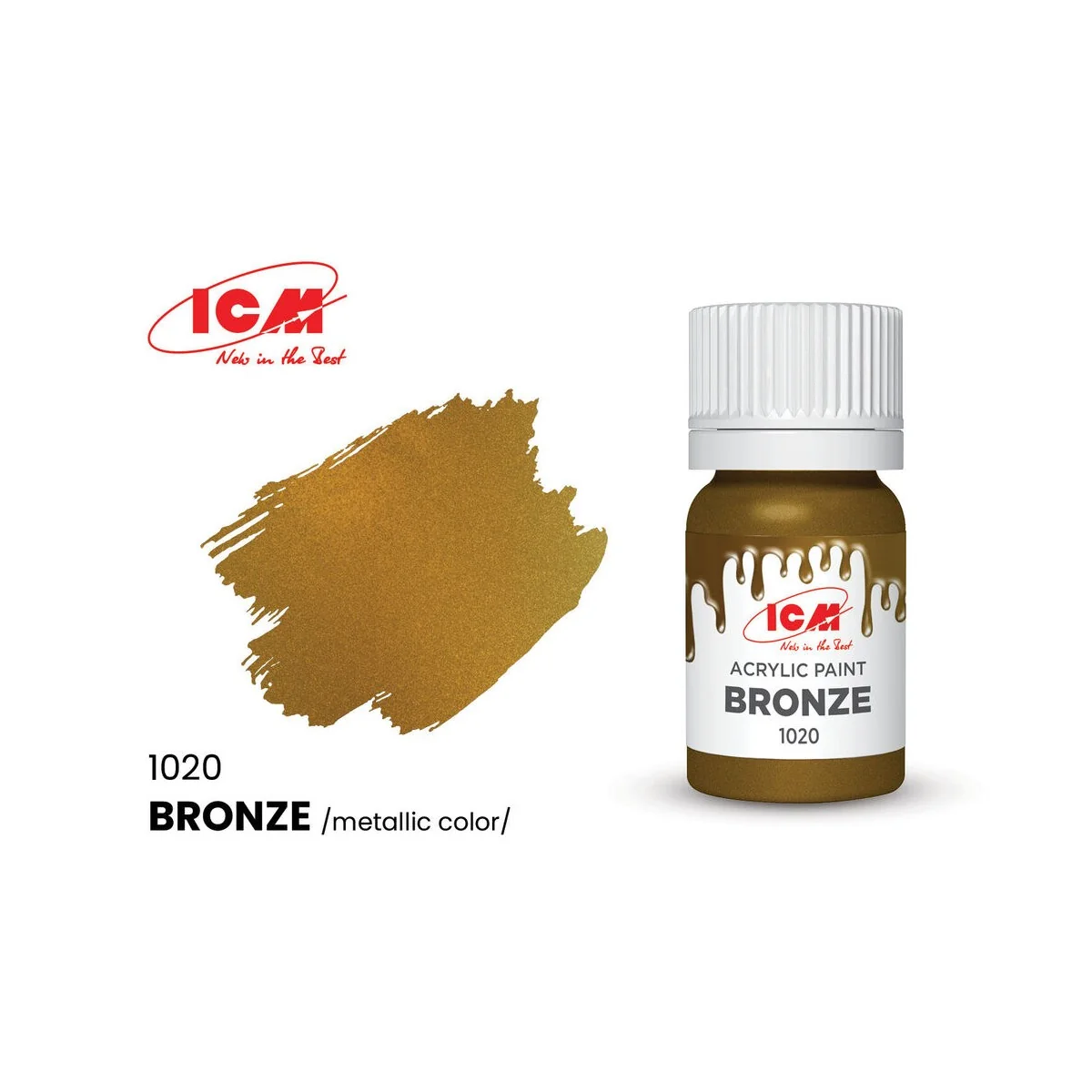 METALLIC COLORS Bronze bottle 12 ml - ICM 1020