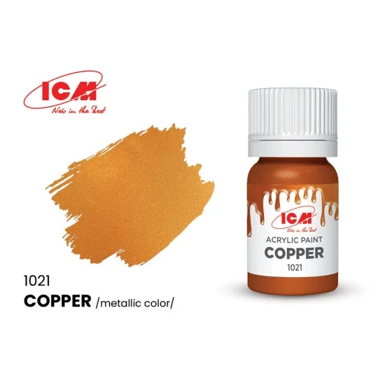METALLIC COLORS Copper bottle 12 ml - ICM 1021