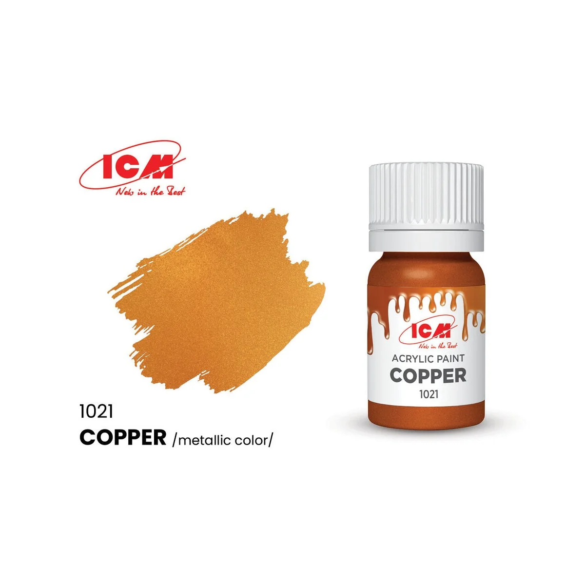 METALLIC COLORS Copper bottle 12 ml - ICM 1021