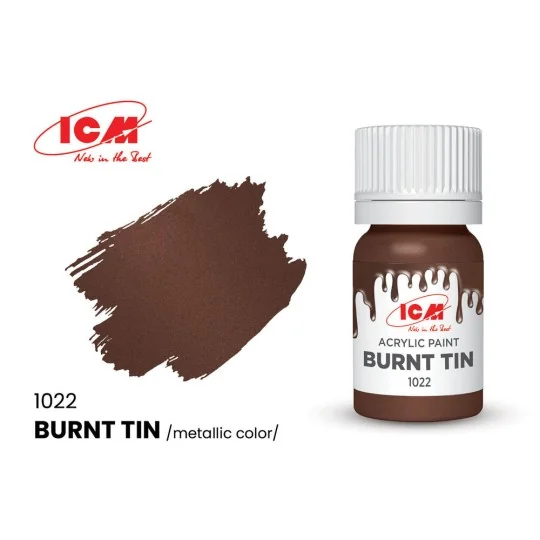 METALLIC COLORS Burnt Tin bottle 12 ml - ICM 1022