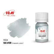 METALLIC COLORS Silver bottle 12 ml - ICM 1024