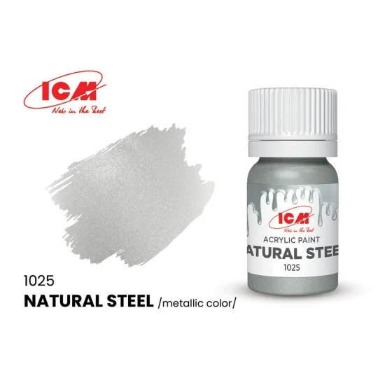 METALLIC COLORS Natural Steel bottle 12 ml - ICM 1025 METALLIC COLORS Natural Steel bottle 12 ml - ICM 1025