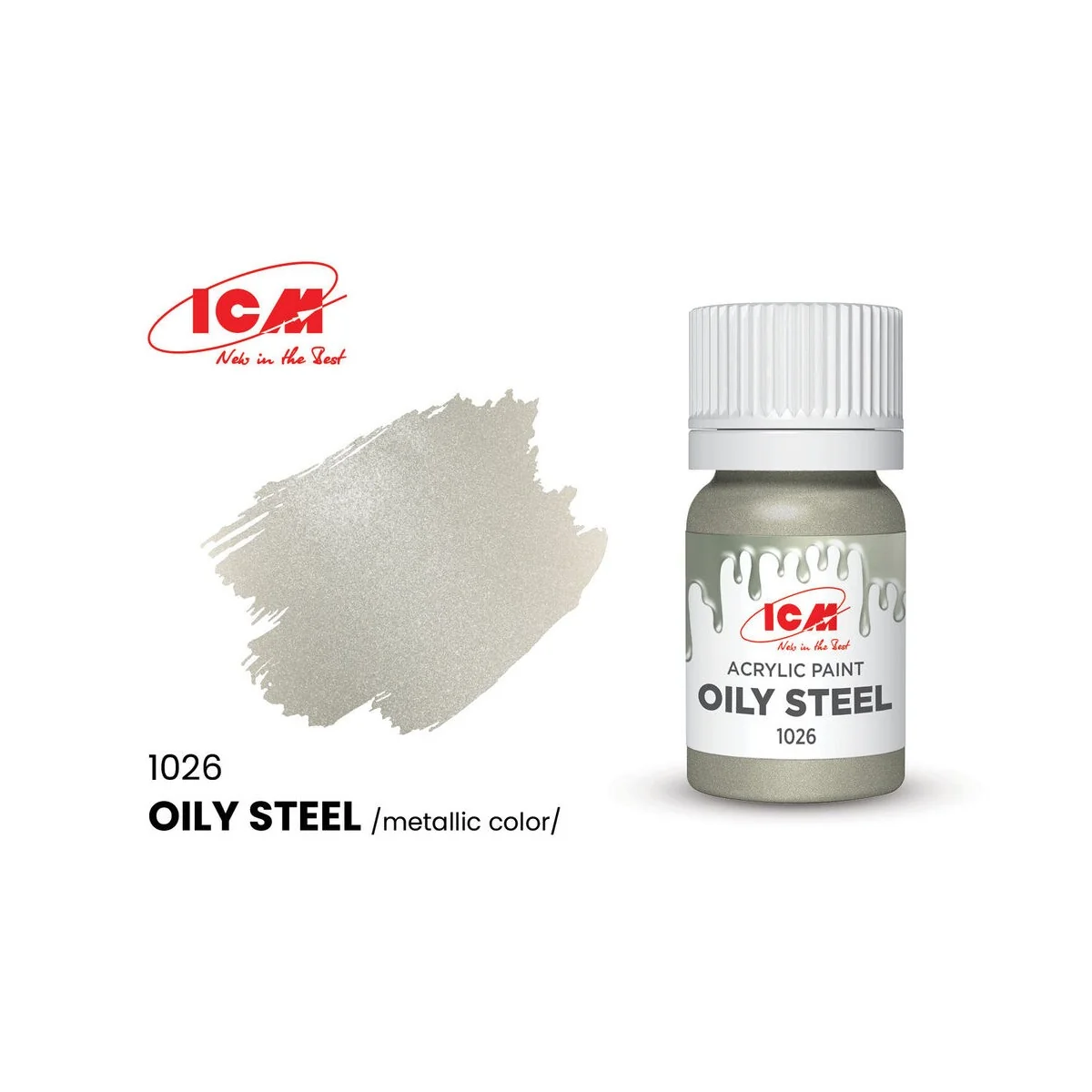 METALLIC COLORS Oily Steel bottle 12 ml - ICM 1026