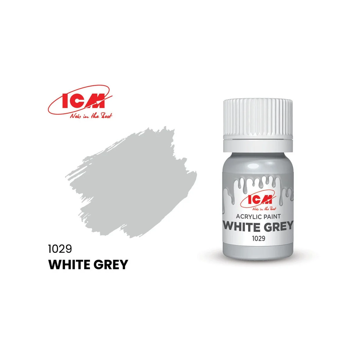 GREY White Grey bottle 12 ml - ICM 1029 GREY White Grey bottle 12 ml - ICM 1029