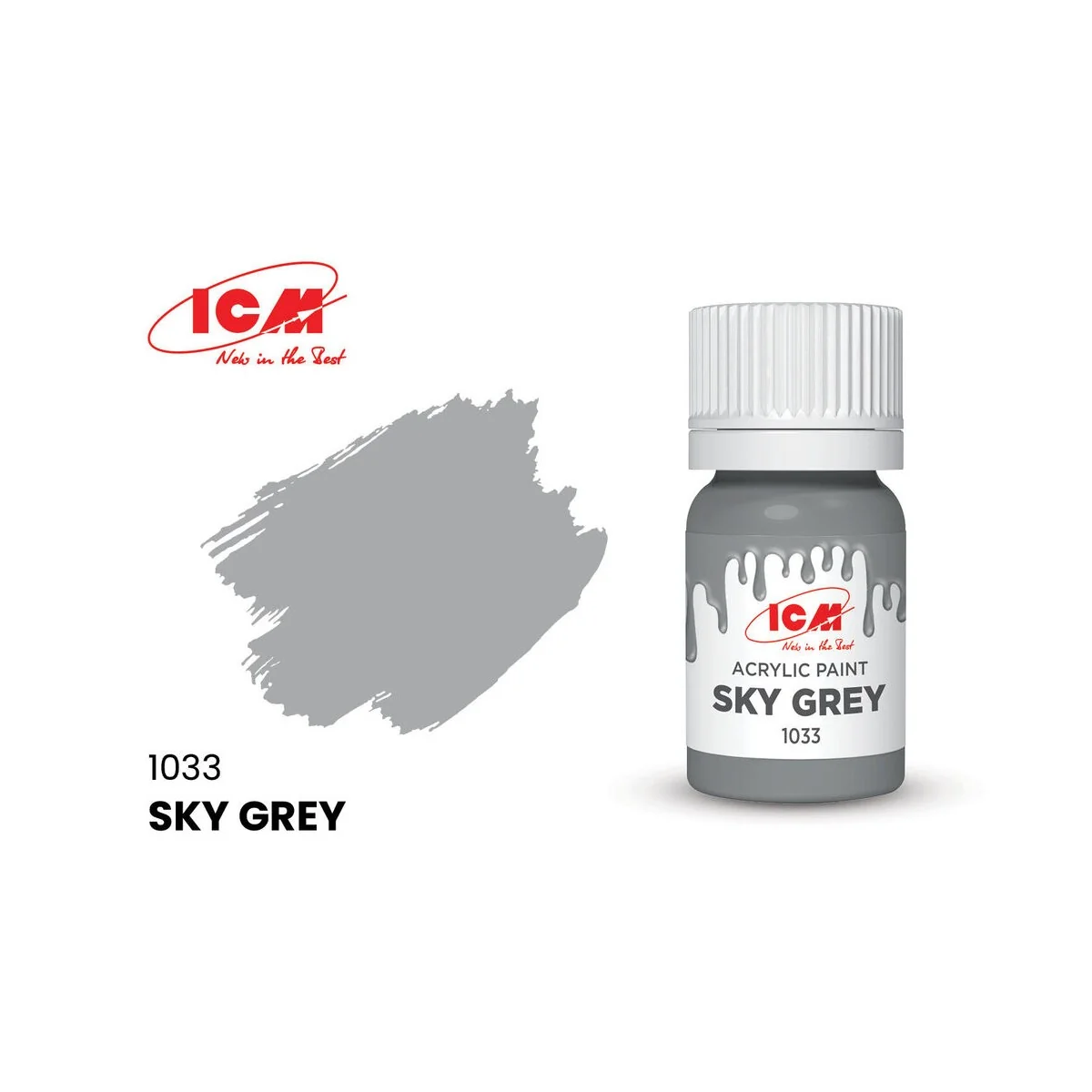 GREY Sky Grey bottle 12 ml - ICM 1033 GREY Sky Grey bottle 12 ml - ICM 1033