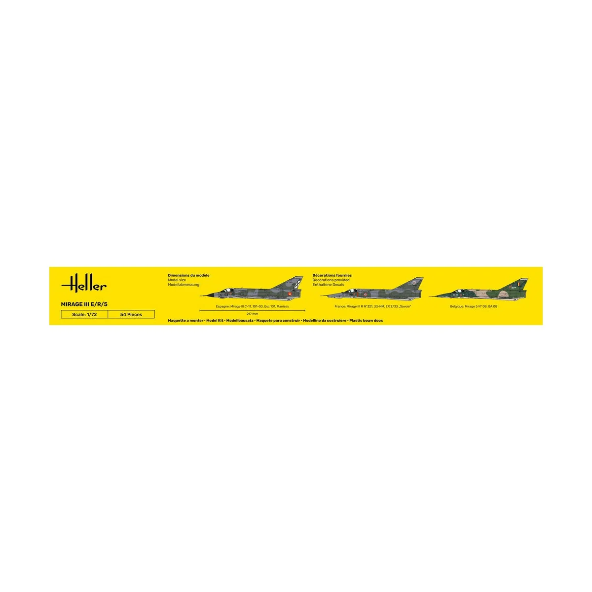 STARTER KIT Mirage III E, 1/72 - Heller 56323 STARTER KIT Mirage III E, 1/72 - Heller 56323
