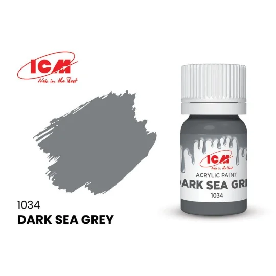 GREY Dark Sea Grey bottle 12 ml - ICM 1034