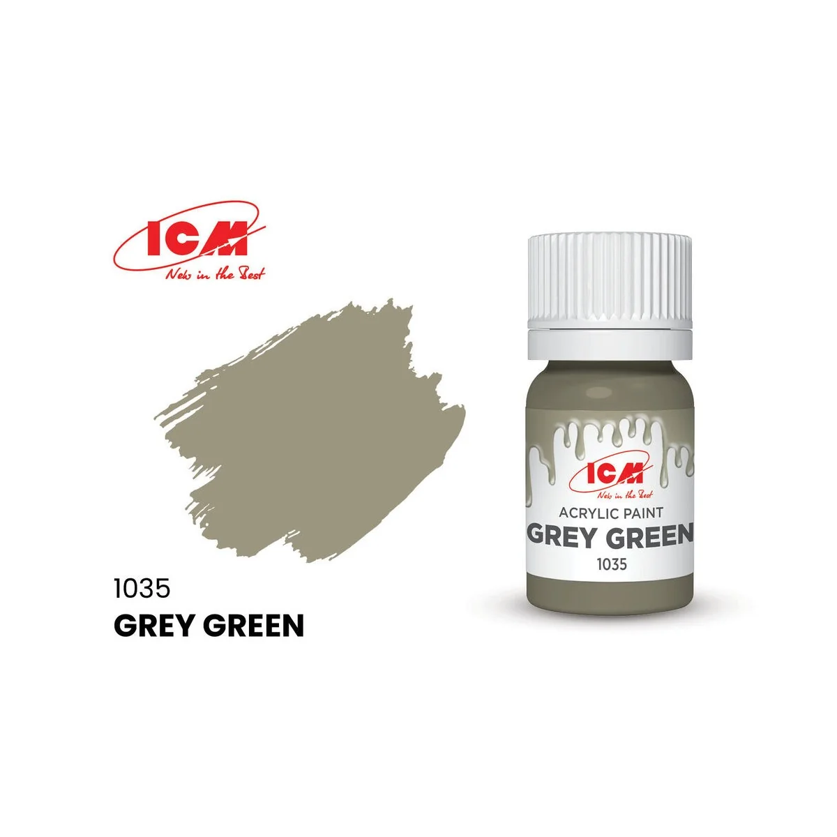 GREY Grey Green bottle 12 ml - ICM 1035 GREY Grey Green bottle 12 ml - ICM 1035