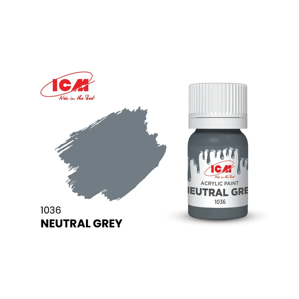 GREY Neutral Grey bottle 12 ml - ICM 1036
