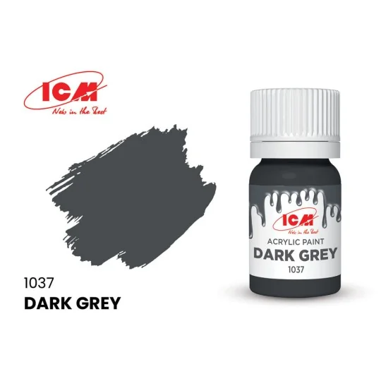 GREY Dark Grey bottle 12 ml - ICM 1037