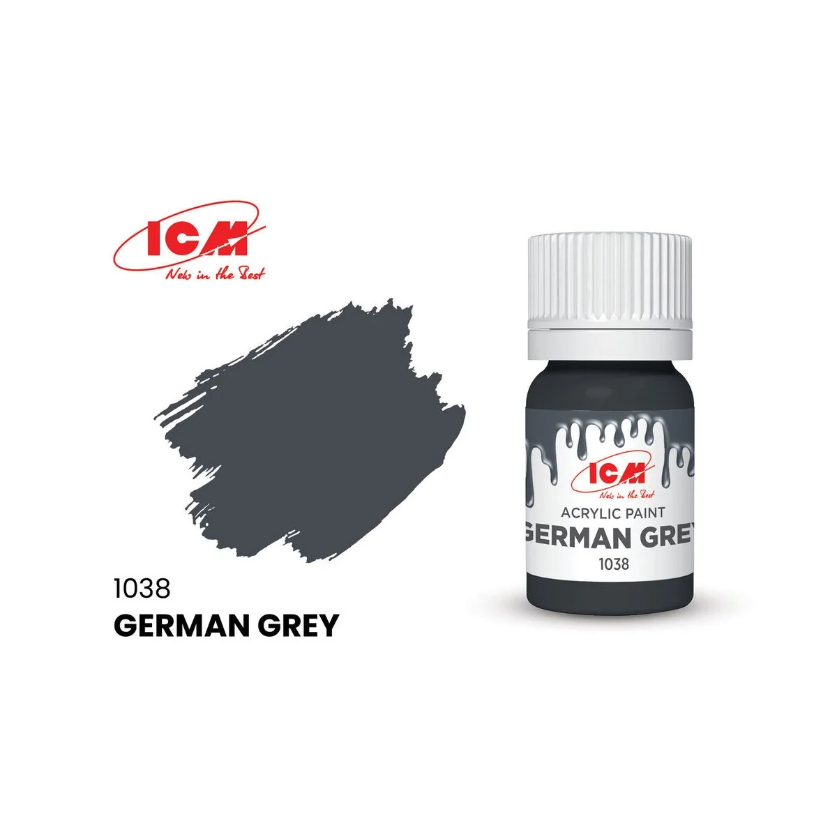 GREY German Grey bottle 12 ml - ICM 1038 GREY German Grey bottle 12 ml - ICM 1038