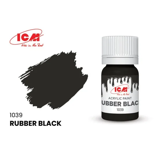 GREY Rubber Black bottle 12 ml - ICM 1039