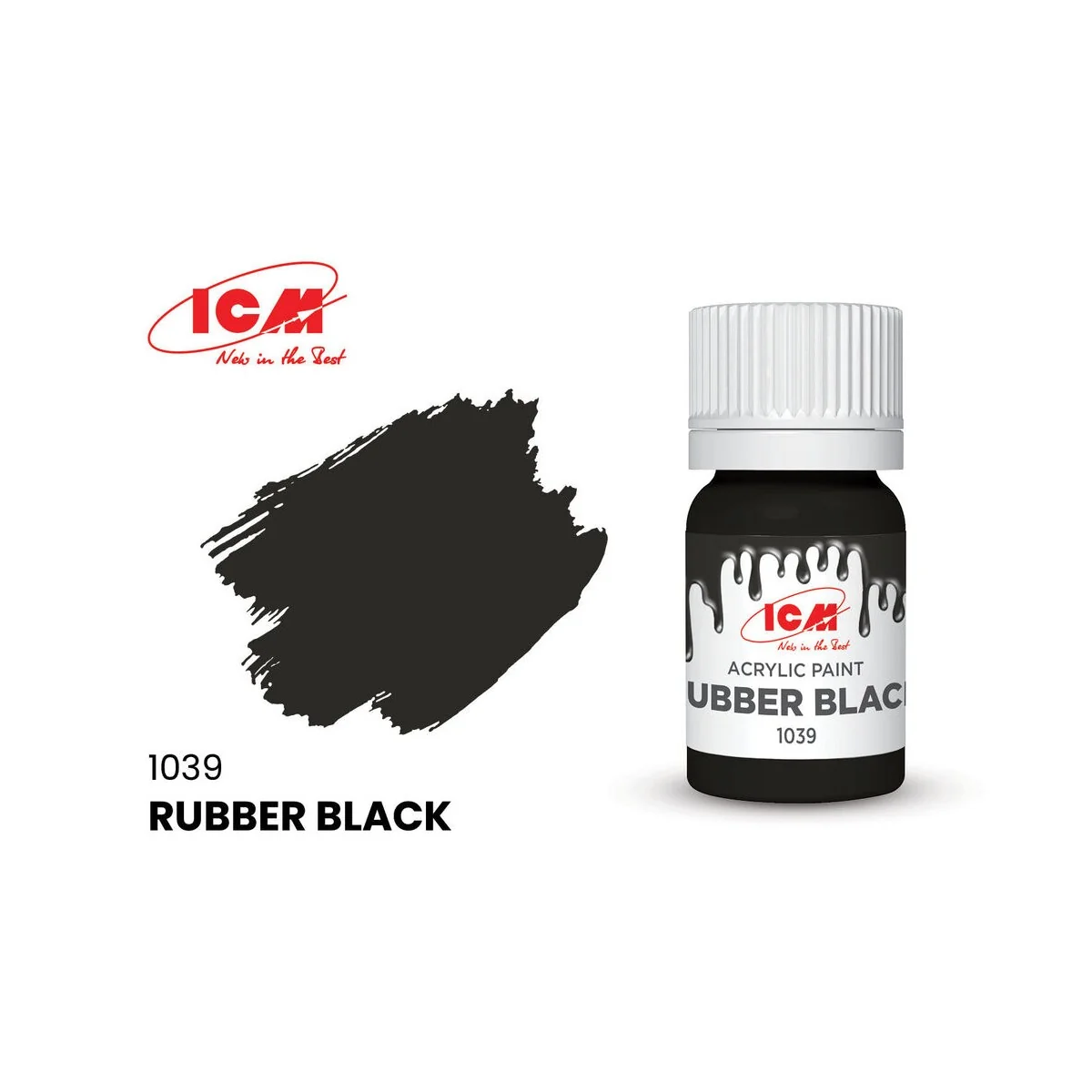 GREY Rubber Black bottle 12 ml - ICM 1039 GREY Rubber Black bottle 12 ml - ICM 1039