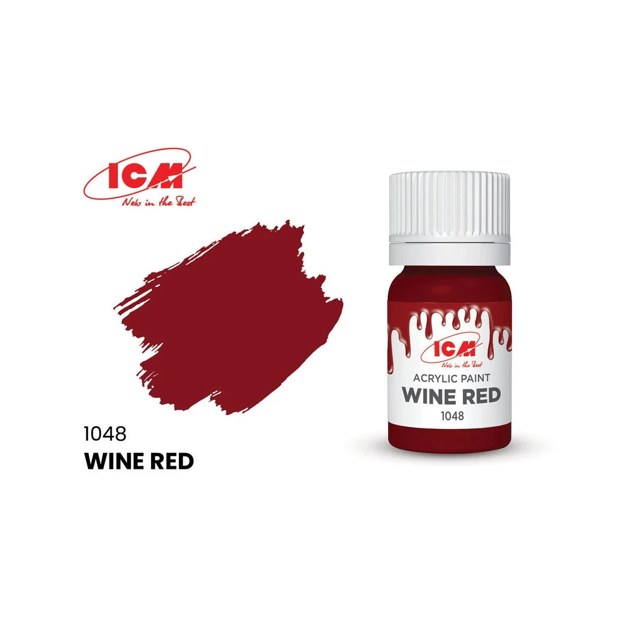 RED Wine Red bottle 12 ml - ICM 1048