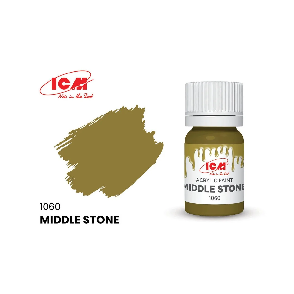 BROWN Middle Stone bottle 12 ml - ICM 1060 BROWN Middle Stone bottle 12 ml - ICM 1060