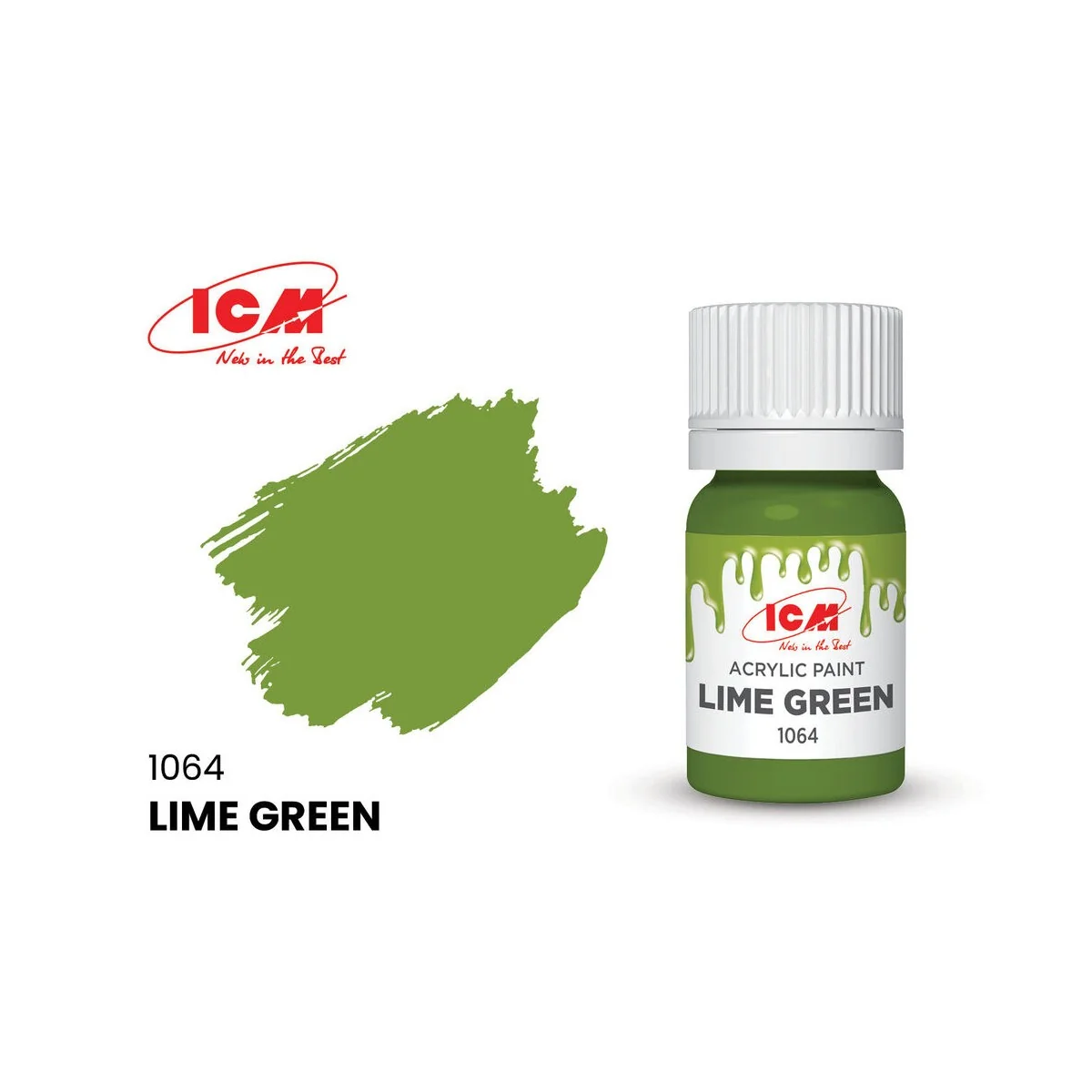 GREEN Lime Green bottle 12 ml - ICM 1064