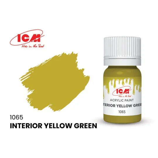 GREEN Interior Yellow Green bottle 12 ml - ICM 1065 GREEN Interior Yellow Green bottle 12 ml - ICM 1065