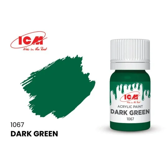 GREEN Dark Green bottle 12 ml - ICM 1067