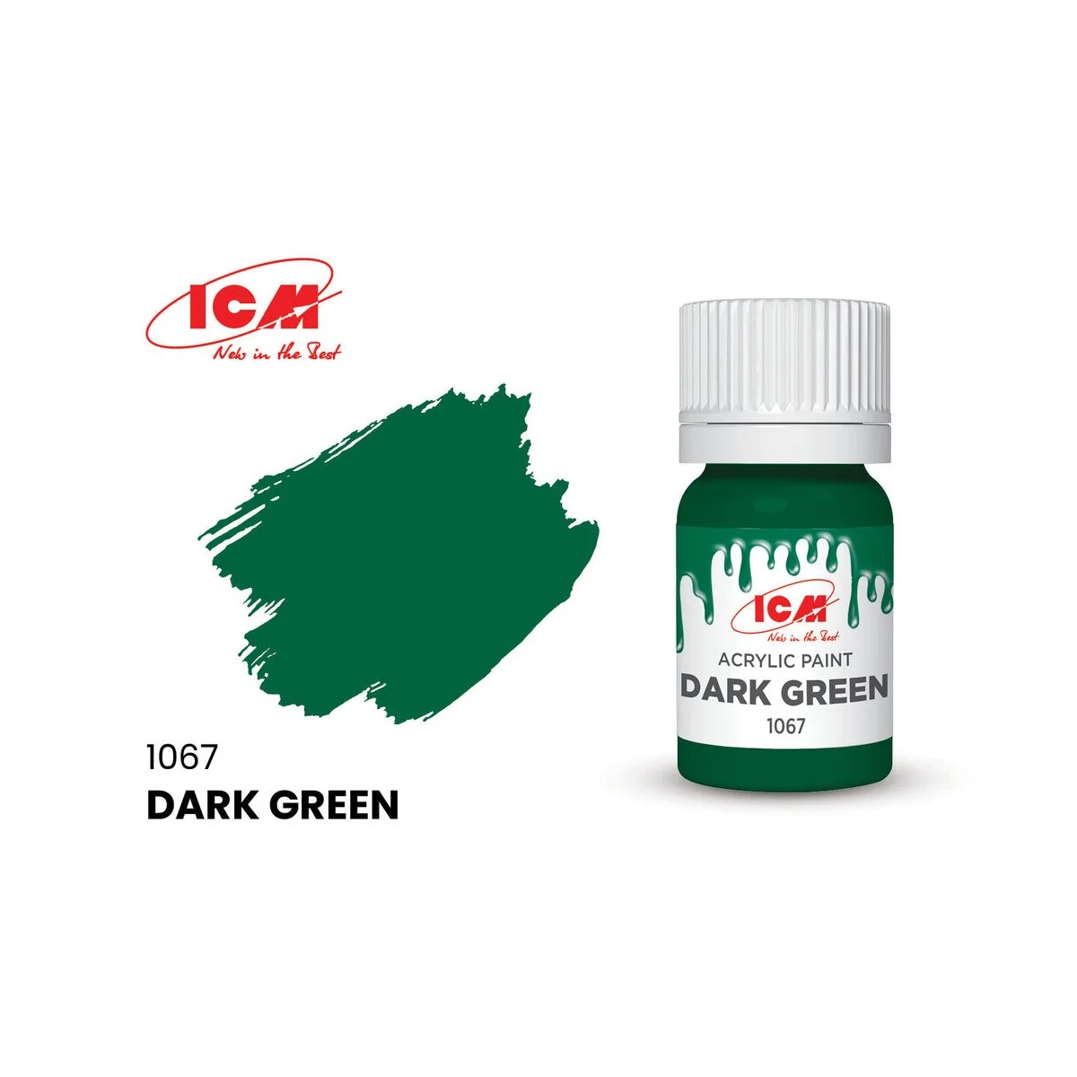 GREEN Dark Green bottle 12 ml - ICM 1067