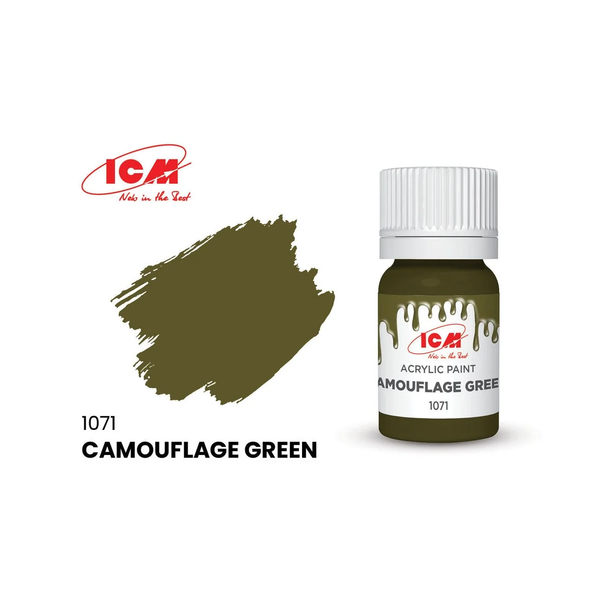 GREEN Camouflage Green bottle 12 ml - ICM 1071
