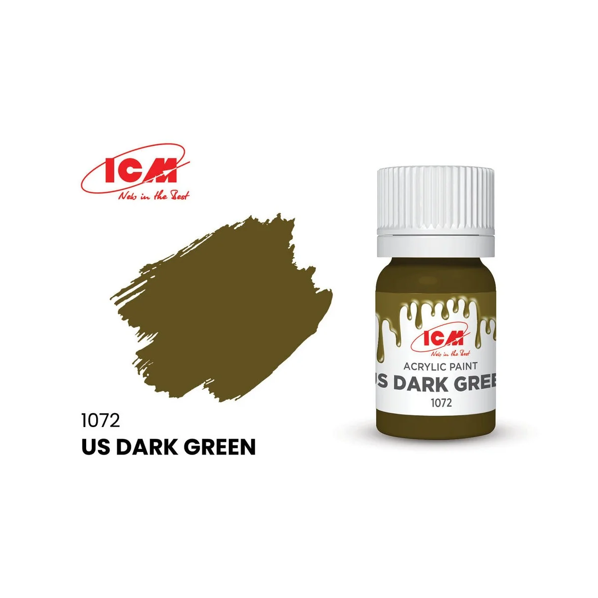 GREEN US Dark Green bottle 12 ml - ICM 1072