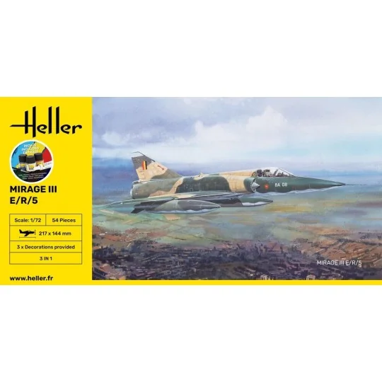 STARTER KIT Mirage III E, 1/72 - Heller 56323 STARTER KIT Mirage III E, 1/72 - Heller 56323