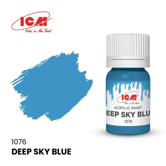 BLUE Deep Sky Blue bottle 12 ml - ICM 1076