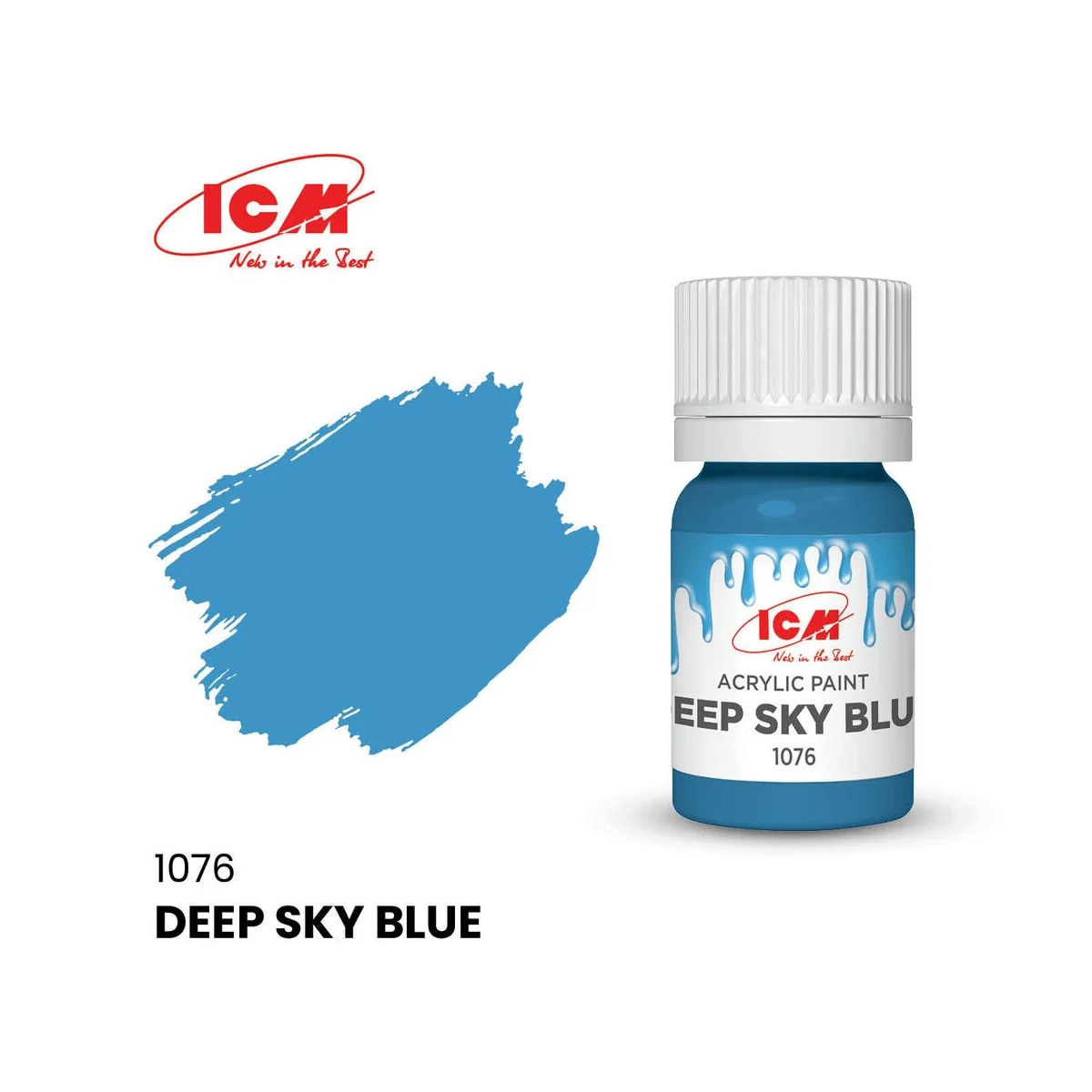 BLUE Deep Sky Blue bottle 12 ml - ICM 1076
