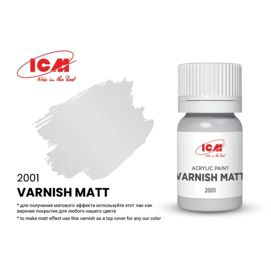 VARNISHES Varnish Matt bottle 12 ml - ICM 2001