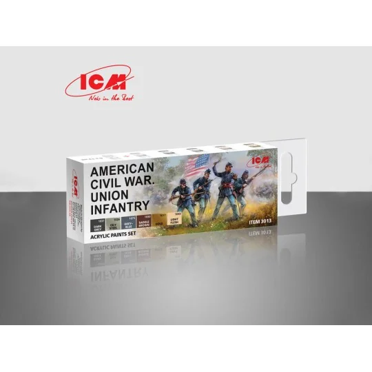 Acrylic Paint Set for American Civil War 6 x12 ml - ICM 3013