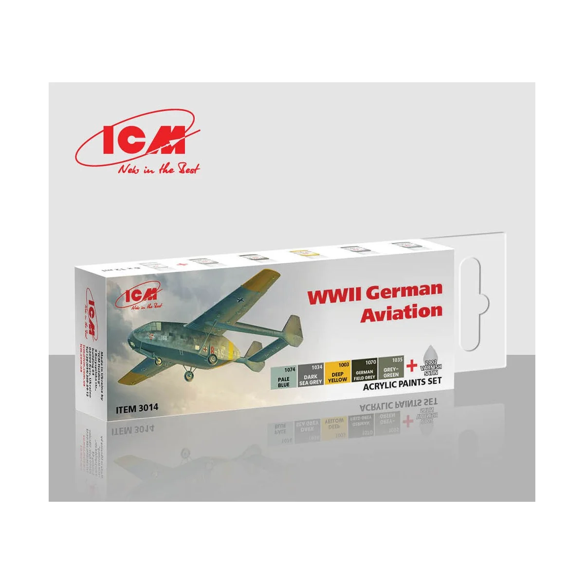 Acrylic Paint Set for German aviation after 1943 6 x12 ml - ICM 3014