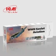 Acrylic Paint Set for WWII Soviet aviation 6 x 12 ml - ICM 3016