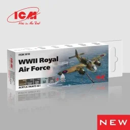 Acrylic Paint Set for WWII Royal Air Force 6 x 12 ml - ICM 3018