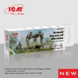 Acrylic paint set Armed Forces of Ukraine (Pixel camouflage uniform...