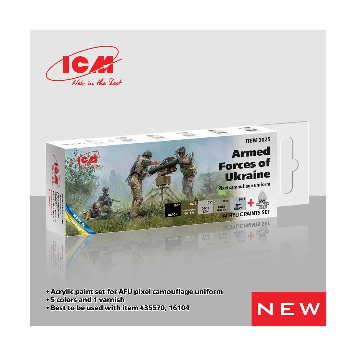 Acrylic paint set Armed Forces of Ukraine (Pixel camouflage uniform...