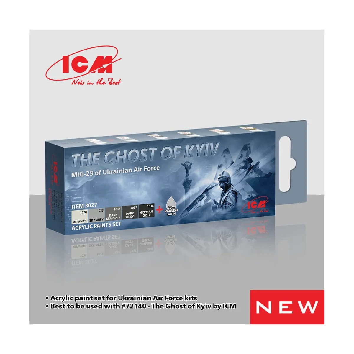 Acrylic Paint Set for The Ghost of Kyiv 6 x 12 ml - ICM 3027