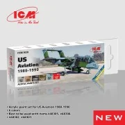 Acrylic paint set for US Aviation 1980 - 1990 6 x 12 ml - ICM 3028