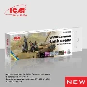 Acrylic paint set for WWII German tank crew 6 x 12 ml - ICM 3032
