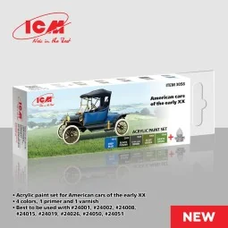 Acrylic Paint Set for American cars of the early ?? 6 x12 ml - ICM ...