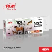 Acrylic Paint Set for Animals 6 x12 ml - ICM 3061