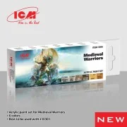 Acrylic Paint Set for Medieval Warriors 6 x12 ml - ICM 3066