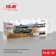 Acrylic paint set for Leopard tanks - ICM 3073