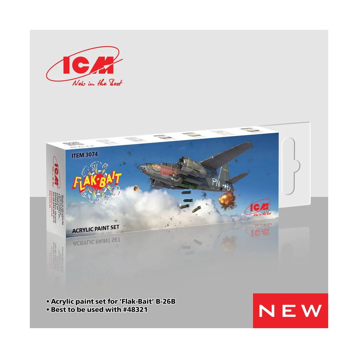 Acrylic paint set for Flak Bait - ICM 3074