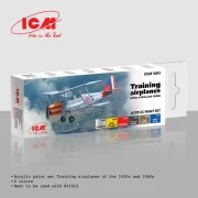 Acrylic paint set Training airplanes of the 1930s and 1940s - ICM 3083