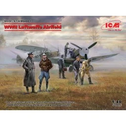 WWII Luftwaffe Airfield(MesserschmittBf109F-4, Hs126B-1, Pilot, Gro...
