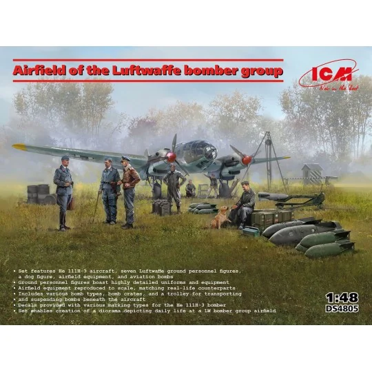 Airfield of the Luftwaffe bomber group, 1/48 - ICM DS4805 Airfield of the Luftwaffe bomber group, 1/48 - ICM DS4805